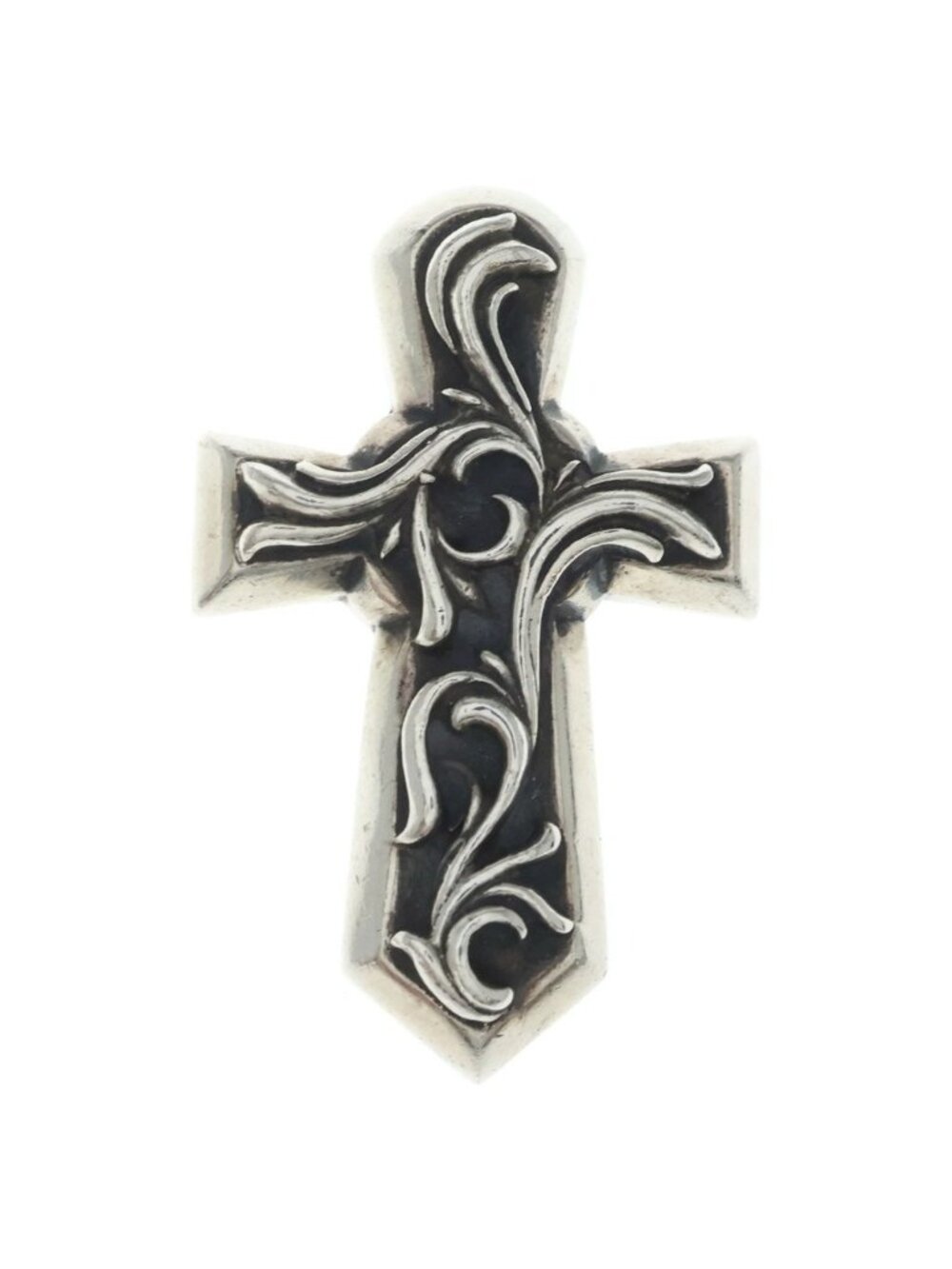 Chrome Hearts Vulcan Cross Small Silver Necklace